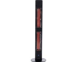 Sunred – Valencia - Dark lijn - Zwart – Staand model - Terrasverwarmer – Carbon rosé goud technologie - 3000W – ECO – 3 Standen - Afstand bestuurbaar - Elektrische heater