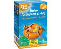 BSI - Turbo Antigroen & -Alg - Zwembad - Tegen groen water en algen - 300 ml voor 60.000 L water