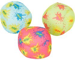 Splash water ballen met tekst "POW " - Multicolor - Vang en werp waterspel - Set van 3