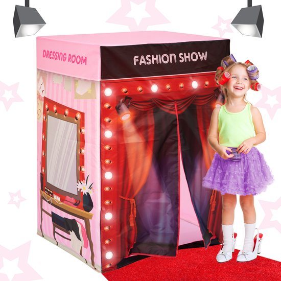 Speeltent Catwalk - Inclusief Lichteffecten - 118 cm Hoog - Kindertent Meisjes vanaf 3 Jaar - Joya Creative