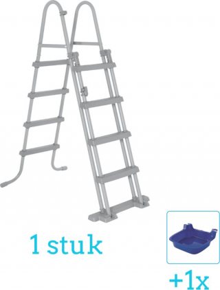 Bestway Flowclear - Zwembadtrap - 122 cm inclusief Bestway Voetenbad (1 stuks)
