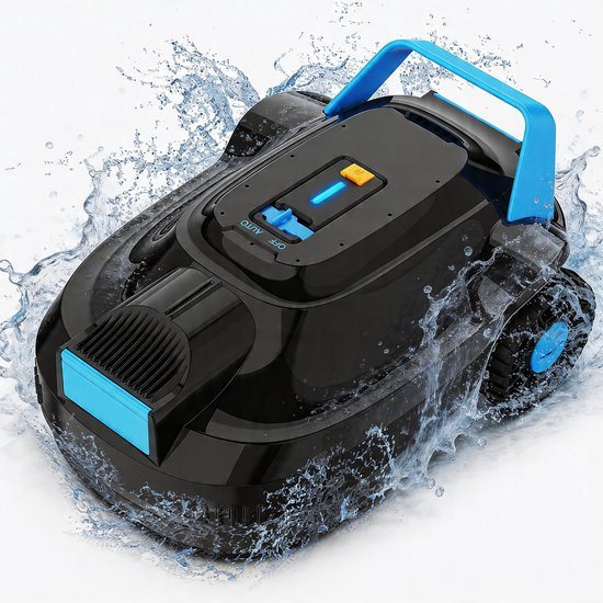 AIRROBO CP02（Upgrade in 2026）- Zwembadrobot-120 min-gebruiksduur-dubbele borstels -krachtige automatische Zwembadstofzuigers - automatische randparkeerfunctie - voor kleine opzetbaden en inbouwzwembaden - twee jaar garantie