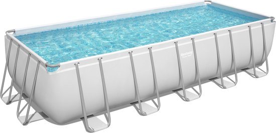 Bestway - Power Steel - Opzetzwembad inclusief filterpomp en accessoires - 640x274x132 cm - Rechthoekig