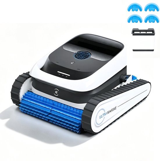 ECOVACS Ultramarine P1 Care Kit-Zwembadrobot Draadloos–Zwembad robot stofzuiger-3 reinigingsmodi – SmartNavi intelligente navigatie – 180 m² – Dubbellaags filter – 180 min lange accuduur – App – Geschikt voor alle zwembadtypes