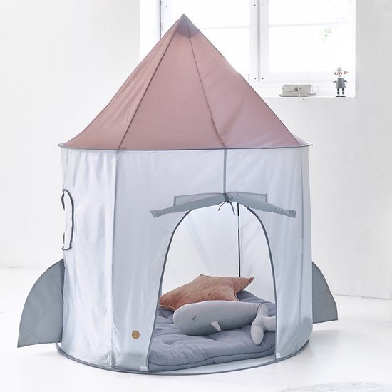 Petite Amélie Speeltent Jongens Grijsblauw - Stoer Speelhuisje voor kleine Astronauten - Kindertent met Bodem - Snel Opzetten & Opbergen via Pop-up Mechanisme