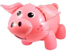 Henbrandt - Leuk Opblaasbaar Varken - 55 Cm - Perfect voor waterpret of als feestdecoratie - Opblaasdier Biggetje / Pig - Opblaasfiguur Varkens - Opblaasartikel
