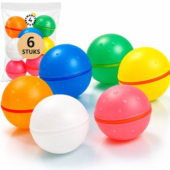 Twenty4seven® Herbruikbare Waterballonnen - 6 Stuks - Magnetisch & Zelfsluitend - Siliconen Waterbal Hervulbaar - Waterspeelgoed voor Kinderen & Volwassenen