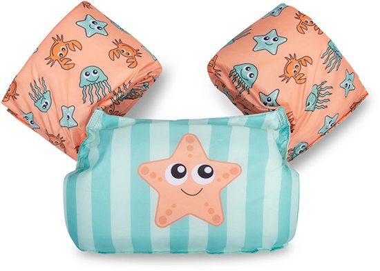 Swim Essentials - Puddle jumper 2 jaar zwemgordel Groen/Roze - Dierenprint - puddle jumper 3 jaar - 18 tot 30 kg - 2/6 jaar