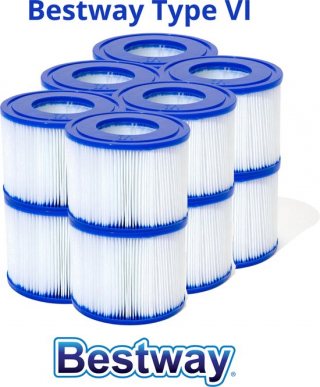 Bestway Lay-Z Spa filter cartridges type VI - 12 filterpatronen voor bubbelbad/spa