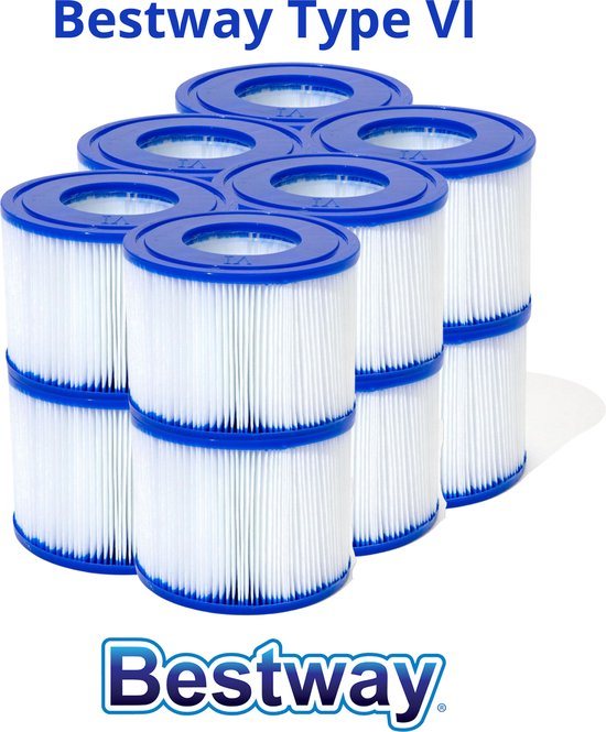 Bestway Lay-Z Spa filter cartridges type VI - 12 filterpatronen voor bubbelbad/spa