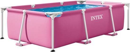 Intex Rechthoekig Opzetzwembad - 220 x 150 x 60 cm kleur roze