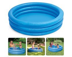 3-Rings Kinder Zwembad - Kinderbad - Opblaasbad - Opblaaszwembad voor Kinderen - 114cm - 25cm - Kinderbad - 3 Luchtkamers - Met Opbergzak