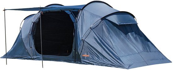 Campout 6 Persoons Familietent Koepeltent Vis-à-Vis – 2 Slaapcabines – 5000 mm Waterdicht – Vast Grondzeil - Grote Leefruimte – Incl. Luifel
