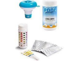 Zwembadonderhoud Bundelpakket Comfortpool Zwembad Gratis test strips PH waarde en Chloor - 3 in 1 - 50 strips  - Watertester - Teststrips & Poolpower long (mini) - 20 grams chloortabletten - 1 kg & Intex Chloordrijver