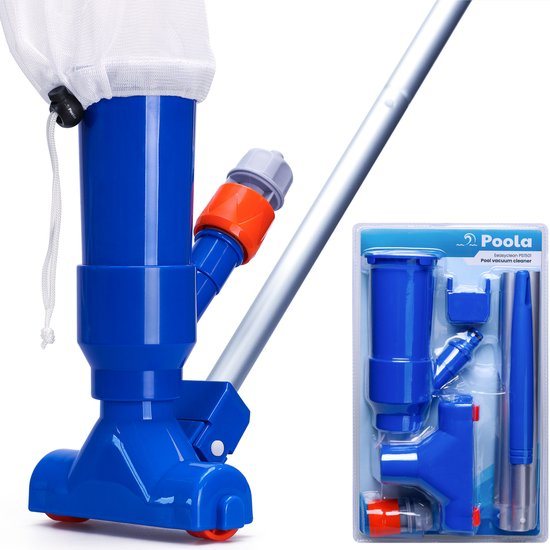 Poola Zwembad stofzuiger - Zwembad bodem reiniging - Inclusief 5-delige steel (140cm) - Bodemzuiger zwembad - Zwembadstofzuiger - Jacuzzi onderhoud - Blauw