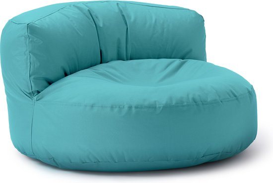 Lumaland Outdoor zitzak lounge, ronde zitzak voor buiten, 320 l vulling, 90 x 50 cm, blauw