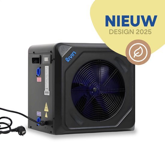 LIVIN' Zwembad Warmtepomp 5KW - Zwembad verwarming - Pool Heater - Warmtepomp Zwembad - Zwembad Heater - Vermogen van 5KW - Licht Gewicht - Plug & Play - Makkelijk te installeren - Inclusief Koppelstukken - Geschikt voor Bestway en Intex - Wit