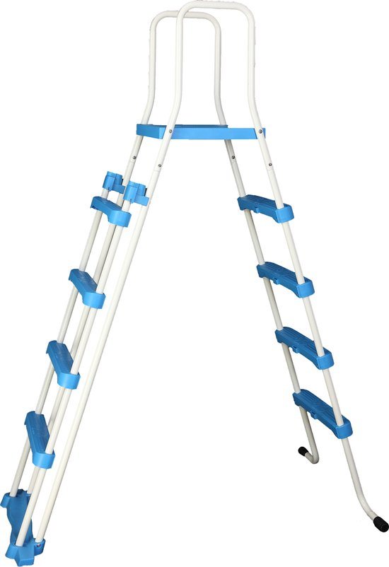 Interline Zwembadtrap A-frame 132 Cm Wit/blauw
