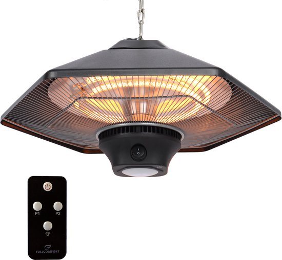 I-Red Infrarood terrasheater Heat & Light - Terrasverwarmer hangend - 800W/1200W/2000W - Optionele verlichting - met afstandsbediening