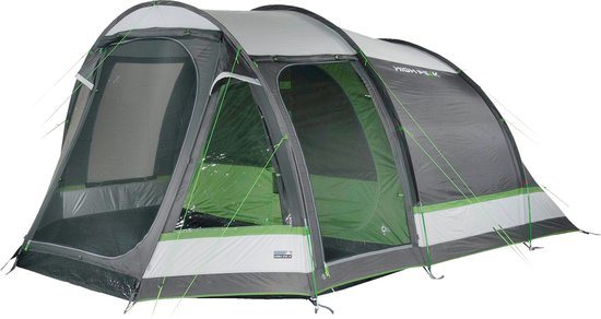 High Peak Tunneltent Meran 5.0, 5 persoons, met 2,0 m stahoogte, 4.000 mm waterdicht, verduisterde binnentent