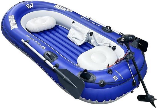 Opblaasbare Visboot - Visserboot Rubberboot - Vissen Varen - Met Elektrische Motor - 283 cm Lang