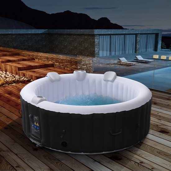 AREBOS Opblaasbaar bubbelbad voor buiten - Hottub voor 6 personen - 130 luchtstralen