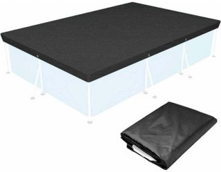 Beschermhoes voor zwembad - 221*150cm - Rechthoekige afdekking voor zwembad - Winterafdekking - Buitenzwembadafdekking, Waterdichte rechthoekige zwembadafdekking UV-bestendig en stofdicht Zwembadbeschermer voor framezwembaden