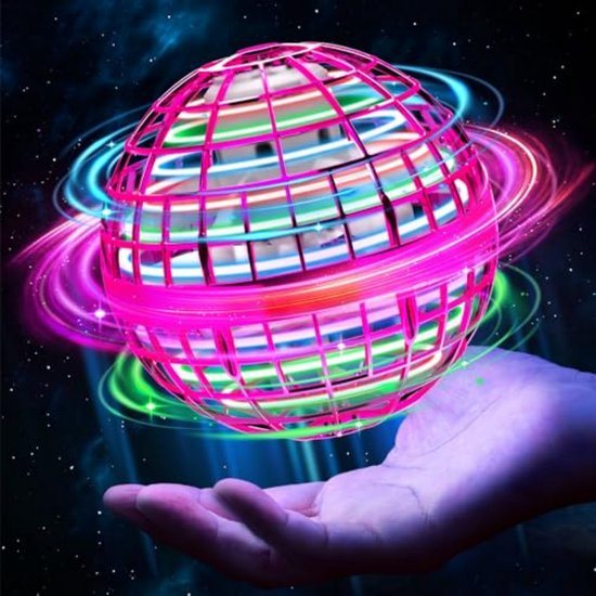 Kraftverdia Zwevende Speelgoed Bal Handbestuurde Vliegende Bal - Magische Zwevende Bal met LED Verlichting - Veilige Mini Drone voor Kinderen (6-12 jaar) - Geschikt voor Binnen en Buiten - Inclusief Oplaadbare Batterij - Perfect Cadeau