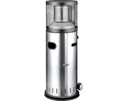 Enders Polo 2.0 Warmteheater – Compacte Staande Terrasverwarmer – Ideaal voor Buitenruimtes – 6 kW Verwarming, Gasgestuurd – Hoogte 115 cm – Zilver