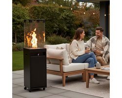 Planika - Tuinhaard - Zwart - Terrashaard Gas - 8,2kW