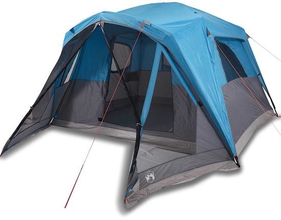 vidaXL - Gezinstent - met - luifel - 6-persoons - waterdicht - blauw