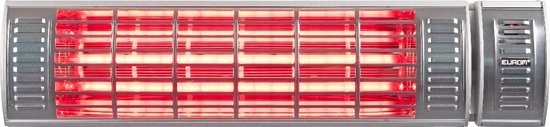 Eurom - Terrasverwarming - Golden 2000 Ultra RCD - 2000 Watt - Elektrisch - IP65 Spuitwaterdicht / Waterproof - 3 Standen - Hangend