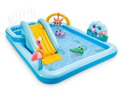 Intex Jungle Adventure Opblaaszwembad met glijbaan - 244 x 198 x 71 cm