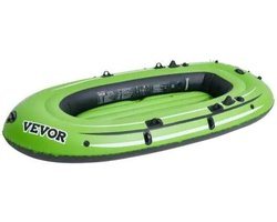 Opblaasboot - 1-4 persoons - PVC Materiaal - Rubberboot - Opblaasbaar - Inclusief Luchtpomp en Peddels - Groen