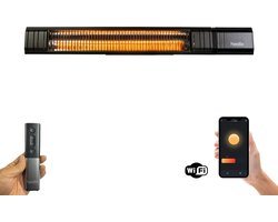 Heatix SMART Terrasverwarmer Elektrisch - Heater Terrasverwarmer - Infrarood - Hangend - 2500W - App - 9 standen
