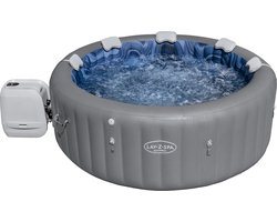 Lay-Z-Spa Hydrojet Santorini - model 2025 met Maxhold EnergySense Ultra Fit Smart - tot 7 personen - 216x80cm - 40% minder energieverbruik - Geschikt voor 5-7 personen - Afmetingen buitenkant: Ø216 cm x H80 cm