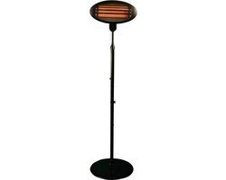 BRASQ Elektrische Terrasverwarmer Staand PHS100 - Heater 2000W - 3 warmtestanden - Verstelbaar - Spatwaterdicht - Voor binnen en buiten- Zwart