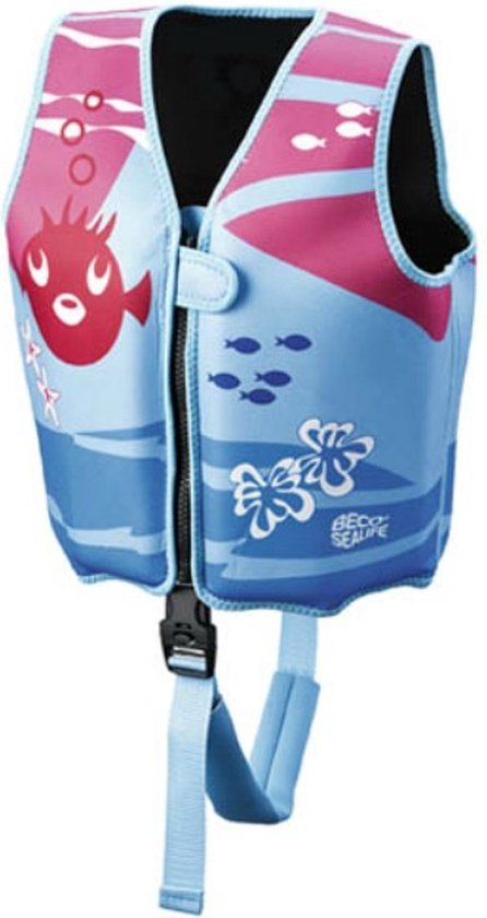 BECO-SEALIFE® - Zwemvest/Drijfvest kind - Blauw/Roze - S: 15-18 kg