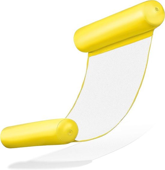 WaterHangmat - Waterspeelgoed- Zwembad - Opblaasbaar - Geel