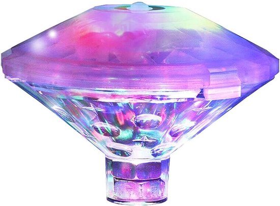 OLOEY 2 stuks drijvende LED-lampen voor bad-zwembad of vijver-Disco-verlichting en badspeelgoed voor kinderen-7 standen-diverse kleuren-werkt op batterijen