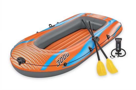 Bestway opblaasboot 'Kondor Elite 3000' raft set - 2 volwassenen & 1 kind - incl. accessoires