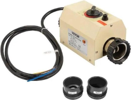 Luxe Warmtepomp – Zwembad Verwarmer – Pool Heater – Tot 49 °C – Eenvoudige Instalatie – 48mm – Beige