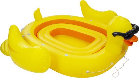 Pure4Fun Eend Mega Eiland Opblaasfiguur-Unisex-Geel