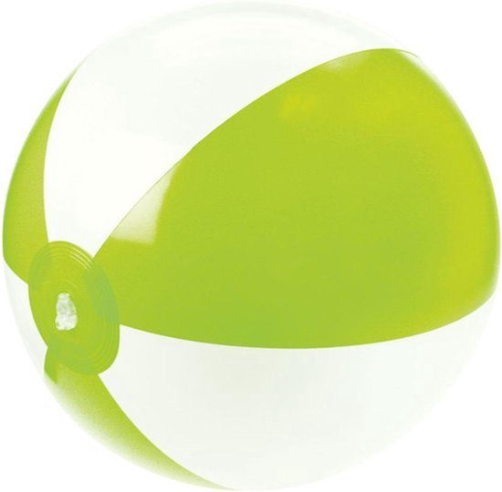 Benza Opblaasbare Strandbal Groen en Wit 50 cm