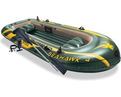 Intex Seahawk 4 Opblaasboot met roeispanen en pomp 68351NP