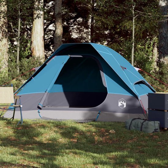 vidaXL - Koepeltent - 2-persoons - waterdicht - blauw