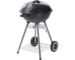 Barbecue Rond - Kogelbarbecue - Houtskool BBQ - met Deksel en Wielen - Opbergrooster Barbecue