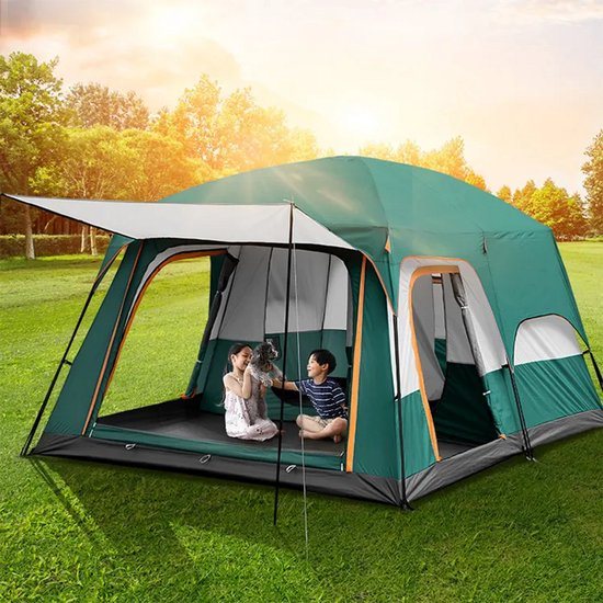Everyday Elegance Luxe Festival Groepstent – 4 tot 6 Personen - Waterdicht 3000mm - 2 Slaapkamers & Leefruimte