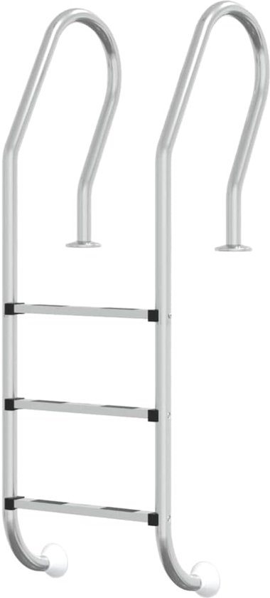 Zwembadladder van roestvrij staal 54x38x158 cm - Duurzaam en veilig